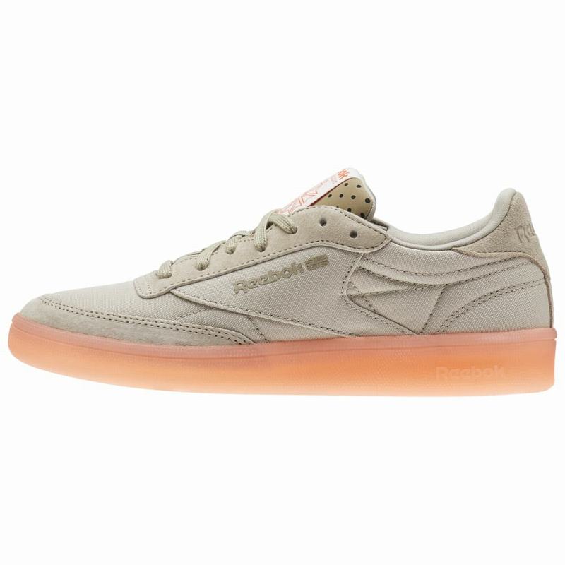 Reebok Club C 85 Tenisky Damske - Béžové/Červené UJ2739TY